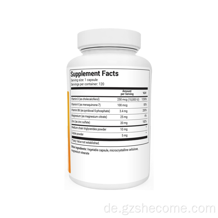 Unterstützt gesunde Nägel Beste Vitamind3- und K2 -Nahrungsergänzungsmittel